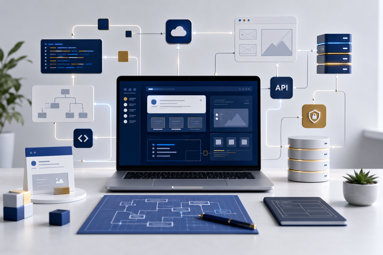 Abstract custom software development system